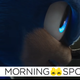 Sonic's eyes and spines glow bright blue, as he readies to charge.